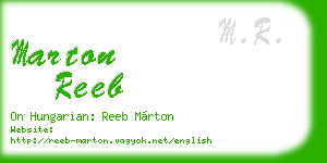 marton reeb business card